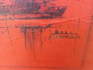 Cuadro de barcos en lienzo 140X100