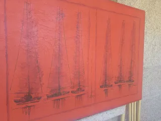 Cuadro de barcos en lienzo 140X100