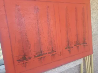 Cuadro de barcos en lienzo 140X100