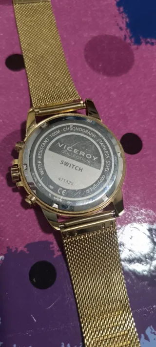 Reloj Viceroy Cronógrafo Dorado y Verde