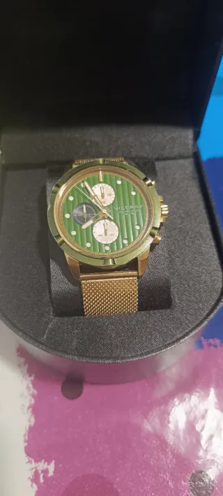 Reloj Viceroy Cronógrafo Dorado y Verde