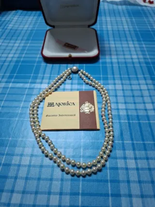 Collar Doble Perlas Majorica