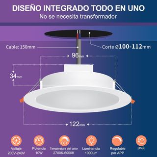 Faretti LED da Incasso RGB 4 pz