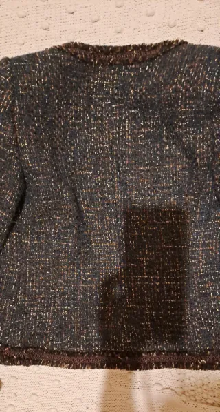 Chaqueta Tweed Negra y Dorada