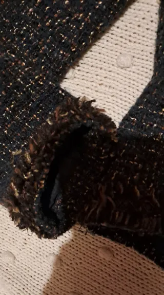 Chaqueta Tweed Negra y Dorada