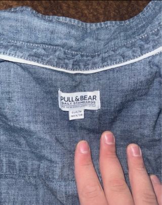 Camisa de botones azul