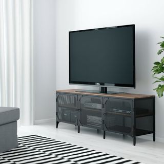 Mueble TV IKEA FJÄLLBO Negro/Madera