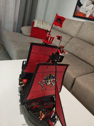 Barco Pirata Playmobil Rojo Custom