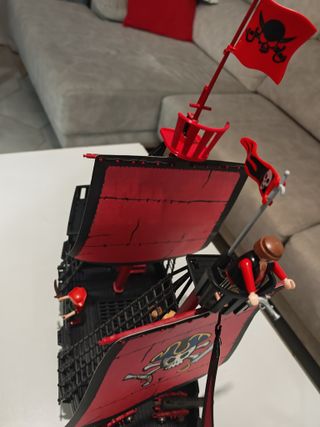 Barco Pirata Playmobil Rojo Custom