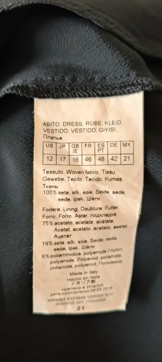 Vestido Marina Rinaldi floral negro