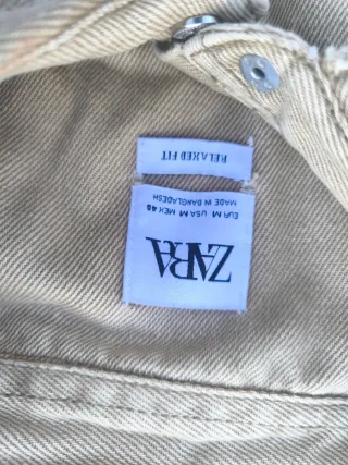 Chaqueta vaquera beige hombre