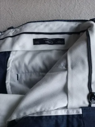 Traje Hombre Mango Azul Marino Príncipe de Gales