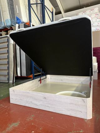 Base canapé blanco y colchón Flex 160x190