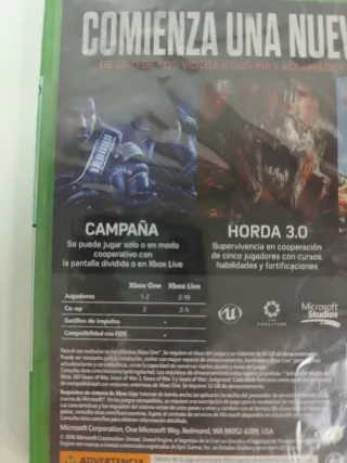 Gears of War 4 Xbox One PAL España precintado