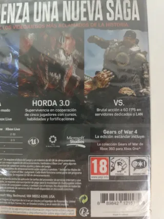 Gears of War 4 Xbox One PAL España precintado
