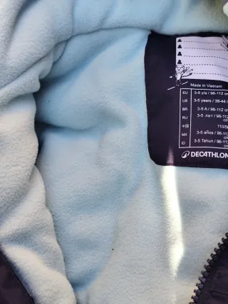 Mono de nieve azul marino para niño/a