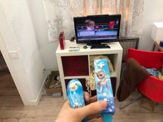 Mando Wii Elsa Frozen Azul Wii Motion Plus