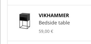 Mesitas de noche IKEA VIKHAMMER (2 unidades)