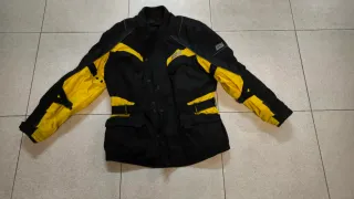 Chaqueta de moto Ixs negra y amarilla