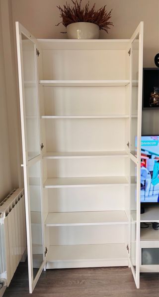 Vitrina Ikea Blanca Cristal Billy /Oxberg