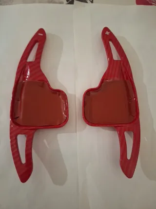 Extensiones Levas Cambio Rojo Carbono