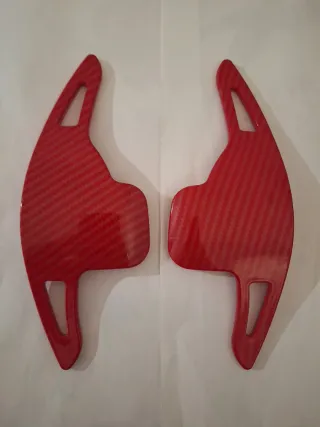 Extensiones Levas Cambio Rojo Carbono