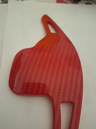 Extensiones Levas Cambio Rojo Carbono