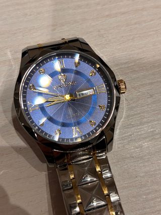 Reloj BINBOND Azul y Dorado