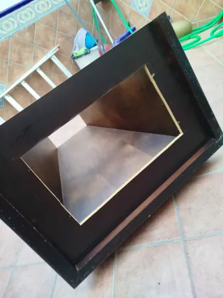 Campana de cocina de madera oscura