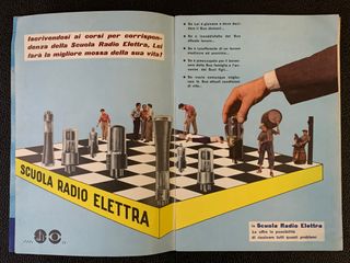 Pubblicità vintage anni '60 Scuola Radio Elettra