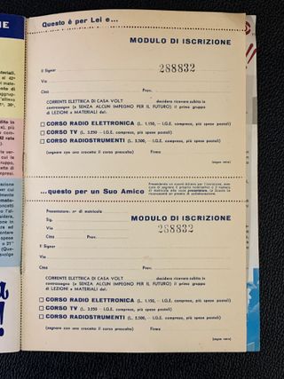 Pubblicità vintage anni '60 Scuola Radio Elettra