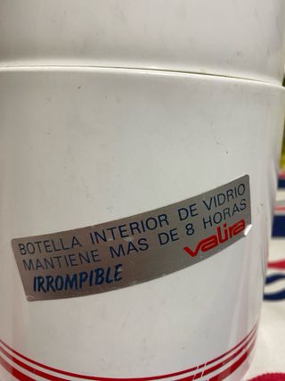 Set 2 Termos Vintage Años 80 Rojo y Blanco