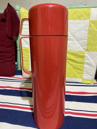 Set 2 Termos Vintage Años 80 Rojo y Blanco