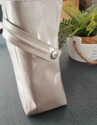 Borsa Armani Beige Vernice Logo