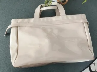 Borsa Armani Beige Vernice Logo