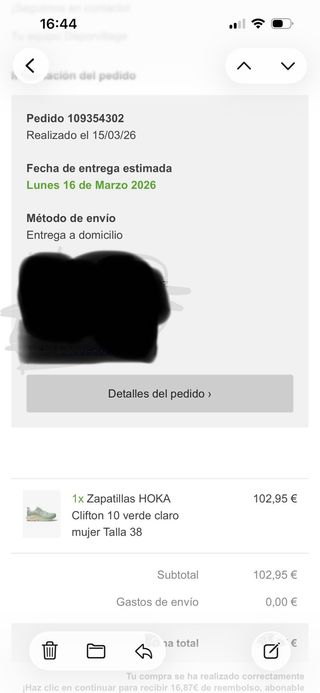 Hoka Clifton 10 Talla 38 solo 7km de uso
