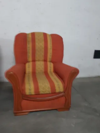 ' Sillón naranja de una plaza