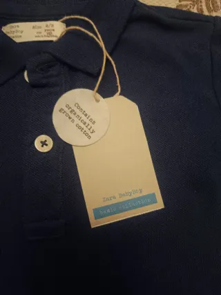 Polo Zara niño azul marino Talla 2/3