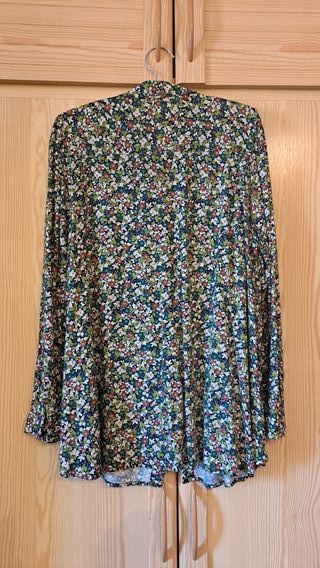 Blusa Camisera Italiana Estampado Floral Viscosa