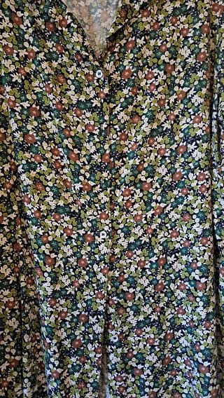 Blusa Camisera Italiana Estampado Floral Viscosa