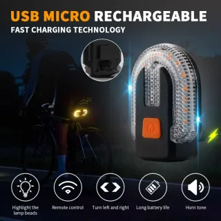 Luz Trasera Bicicleta con Señales