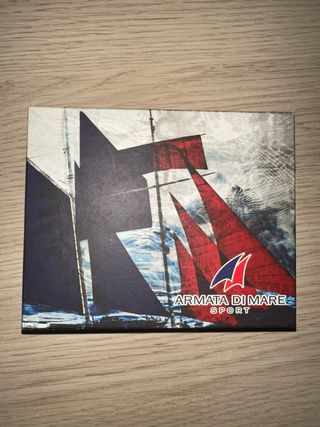 Portafoglio Slim Armata di Mare Vera Pelle Nero