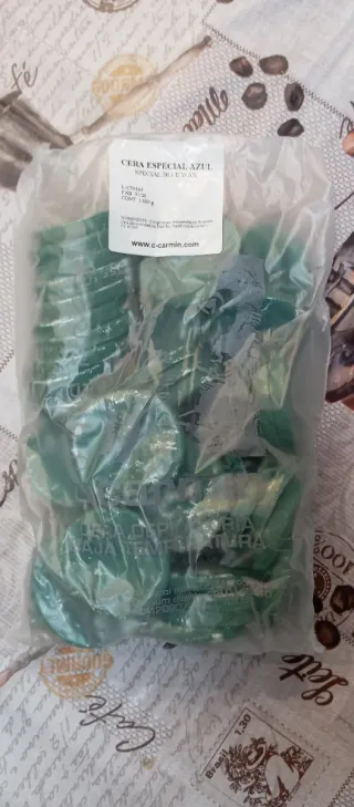 10 paqs. de cera Depilar Azul C-Carmin 1kg Piel Se