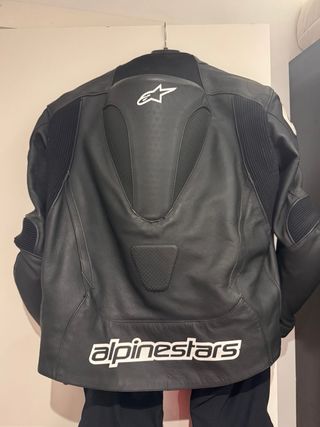 Traje de moto Alpinestars cuero negro