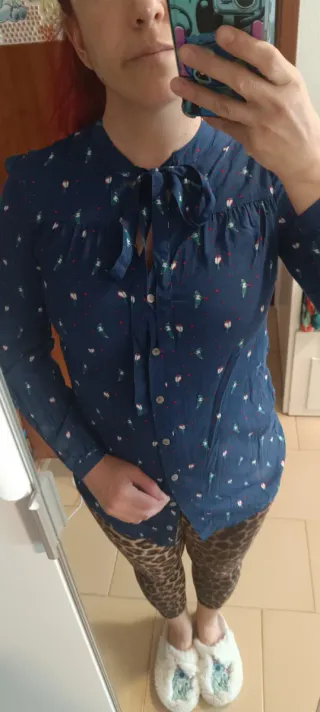 Blusa Lefties Estampada Pájaros Talla S