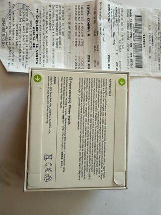 Airpods Pro 3 sin abrir factura corte inglés