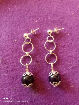 Pendientes Cuarzo Hidrotermal Morado