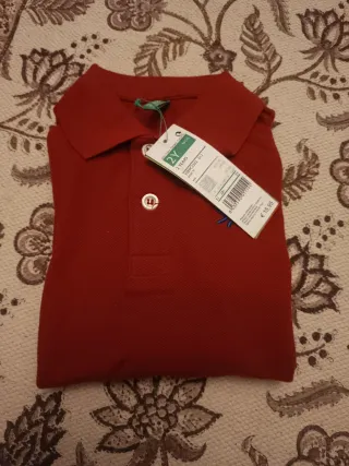 Polo Benetton niño rojo 2 años