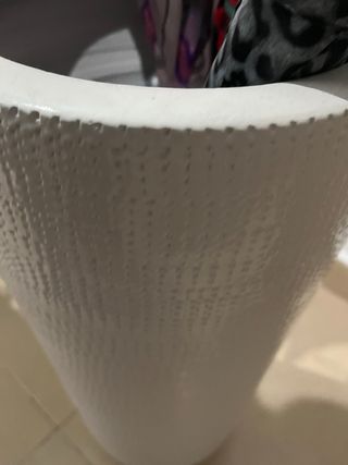 Paragüero de cerámica blanco