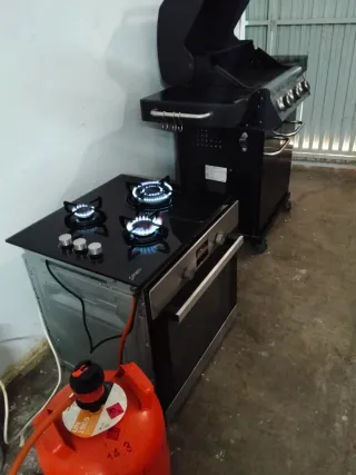 Encimera Gas Butano + Horno Eléctrico
